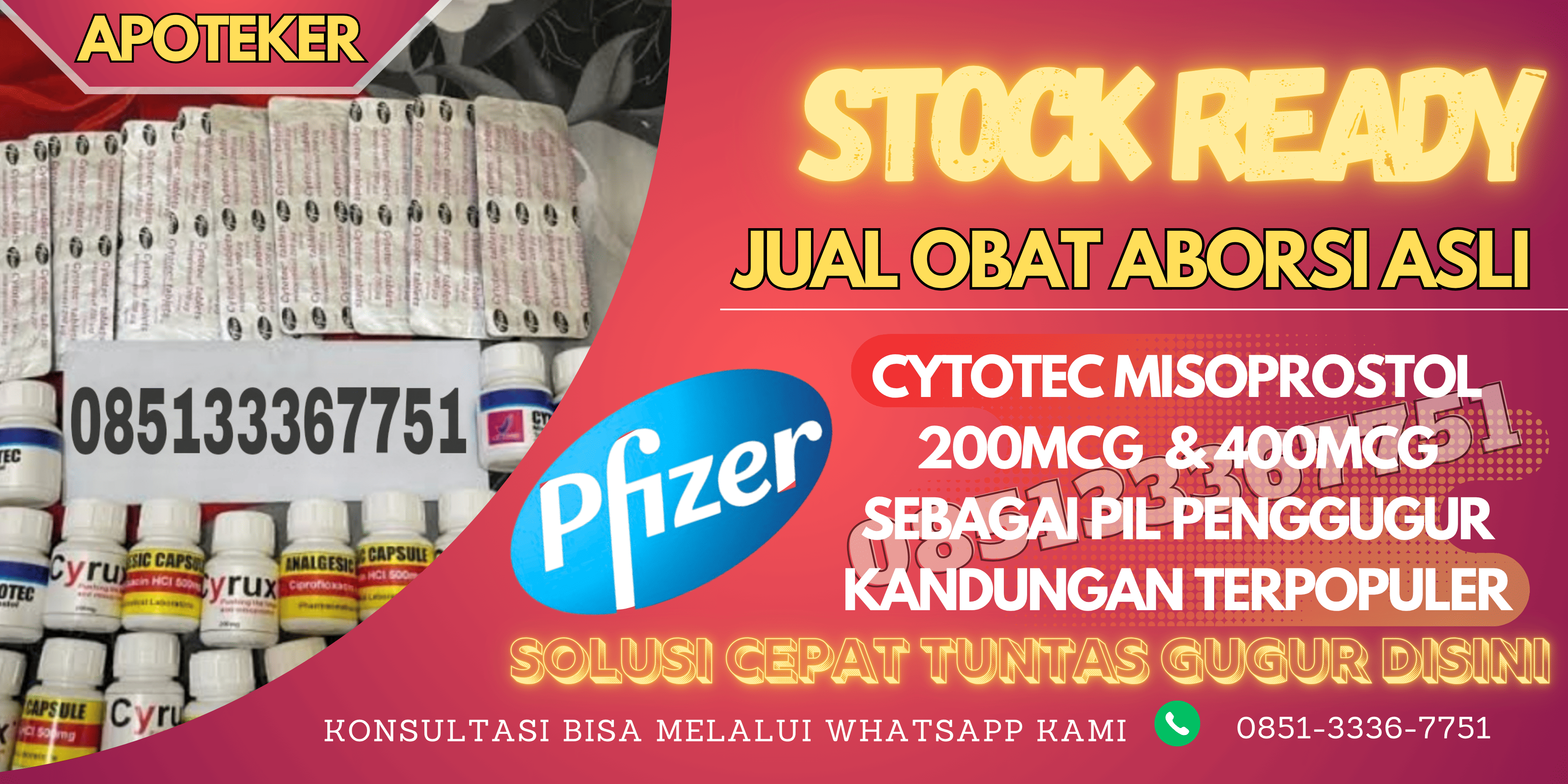 Apotik Jual Obat Aborsi Aman Cytotec Misoprostol 200mcg Banten 085133367751 Obat Penggugur Kandungan Di Banten